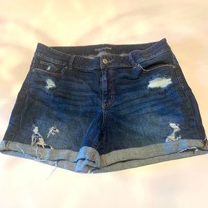 Maurice’s women’s distressed denim shorts